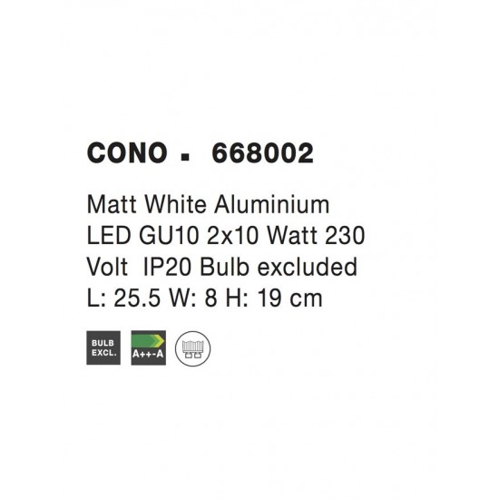 Lustra Spot CONO Nova Luce Modern, GU10, 668002, Grecia