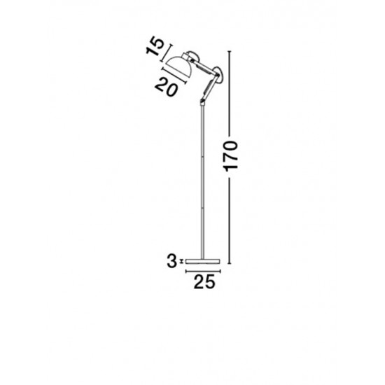 Lampadar MUTANTI Nova Luce Modern, E27, 6713401, Grecia