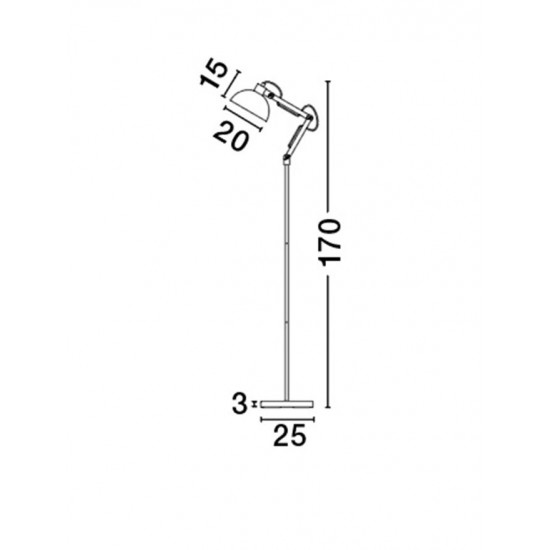 Lampadar MUTANTI Nova Luce Modern, E27, 6713402, Grecia