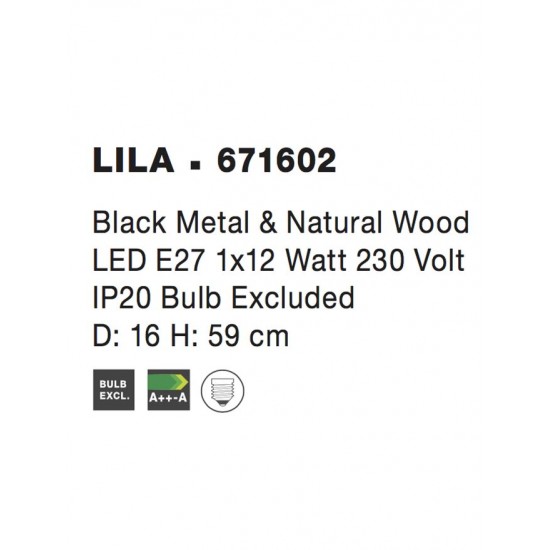 Lampa de Birou LILA Nova Luce Modern, E27, 671602, Grecia