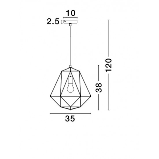 Pendul PIETRA Nova Luce Modern, E27, 672801, Grecia
