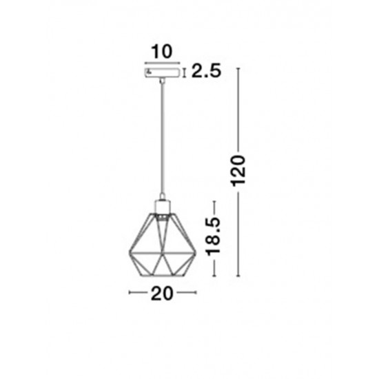 Pendul PIETRA Nova Luce Modern, E27, 673601, Grecia