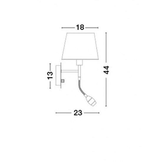 Aplica MONTATO Nova Luce Modern, Led/E27, 6916202, Grecia
