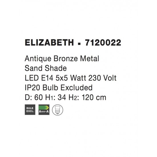 Candelabru ELIZABETH Nova Luce Clasic, E14, 7120022, Grecia