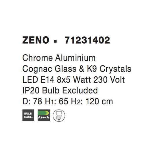 Candelabru ZENO Nova Luce Clasic, E14, 71231402, Grecia