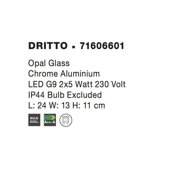 Aplica Baie DRITTO Nova Luce Modern, G9, 71606601, Grecia