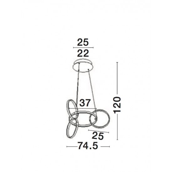 Suspensie FOLIGNO Nova Luce Modern, Led, 7272801, Grecia