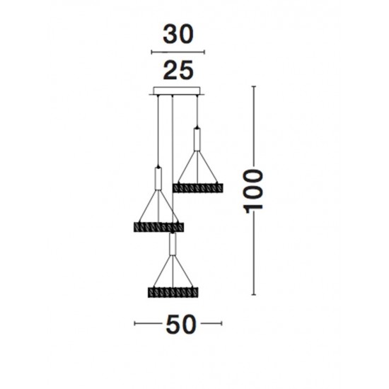 Suspensie CORONA Nova Luce Modern, Led, 7402401, Grecia