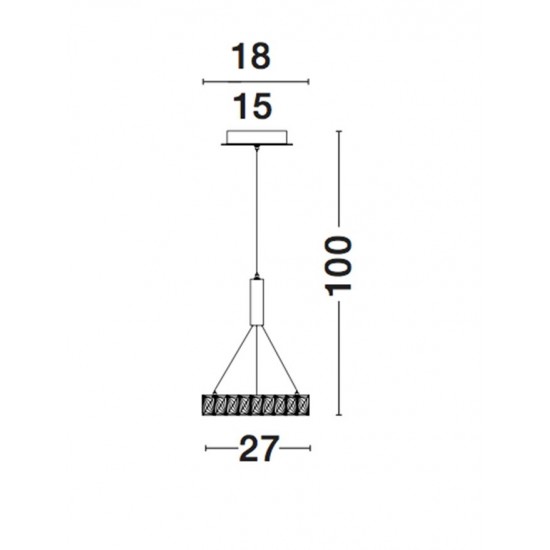 Pendul CORONA Nova Luce Modern, Led, 7402402, Grecia