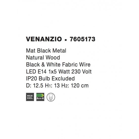 Pendul VENANZIO Nova Luce Modern, E14, 7605173, Grecia
