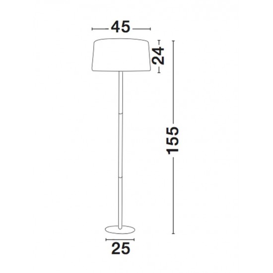 Lampadar ARRIGO Nova Luce Modern, E27, 7605184, Grecia