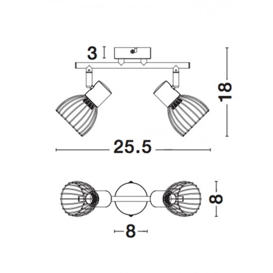 Lustra Spot FIUMICINO Nova Luce Modern, E14, 770011, Grecia