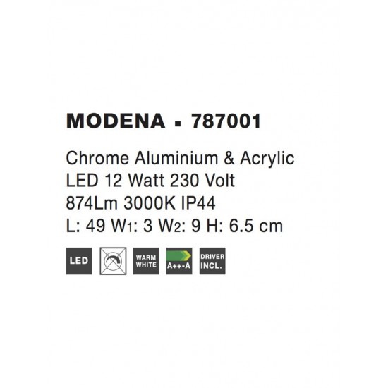 Aplica Baie MODENA Nova Luce Modern, Led, 787001, Grecia