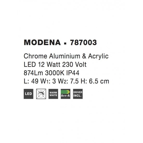 Aplica Baie MODENA Nova Luce Modern, Led, 787003, Grecia