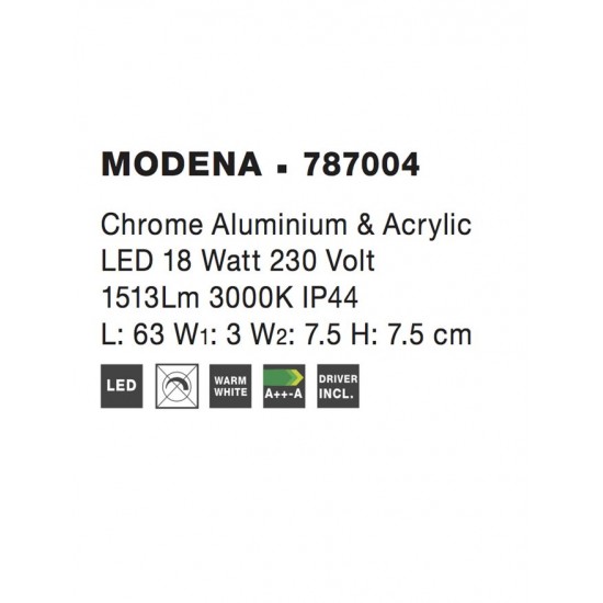 Aplica Baie MODENA Nova Luce Modern, Led, 787004, Grecia
