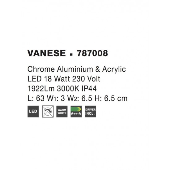 Aplica Baie VANESE Nova Luce Modern, Led, 787008, Grecia