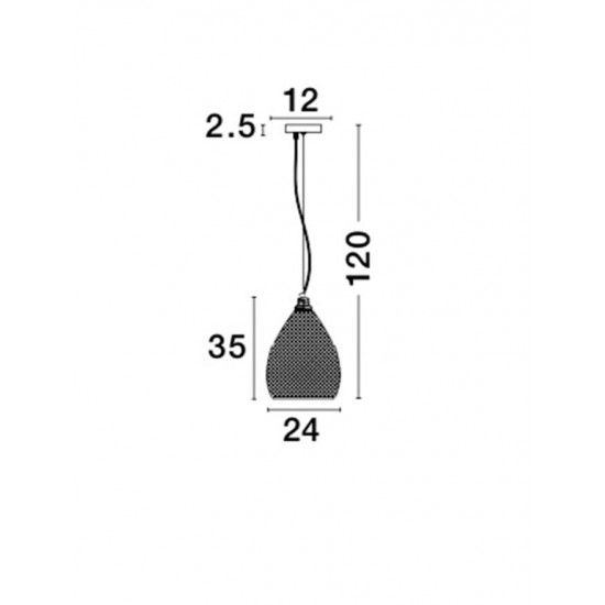 Pendul BOHO Nova Luce Modern, E27, 8040601, Grecia