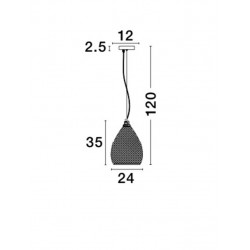 Pendul BOHO Nova Luce Modern, E27, 8040602, Grecia
