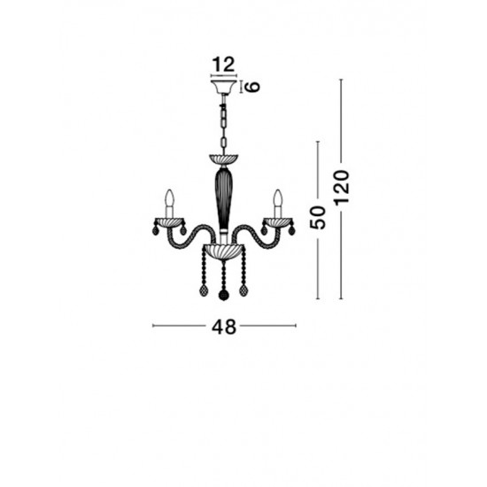 Candelabru CONNOR Nova Luce Clasic, E14, 8061201, Grecia