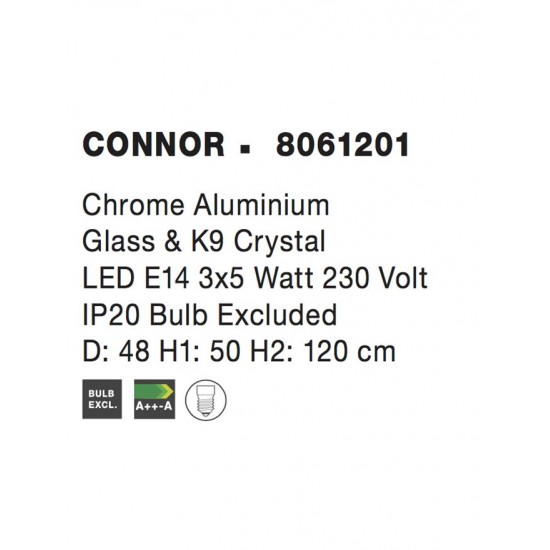 Candelabru CONNOR Nova Luce Clasic, E14, 8061201, Grecia