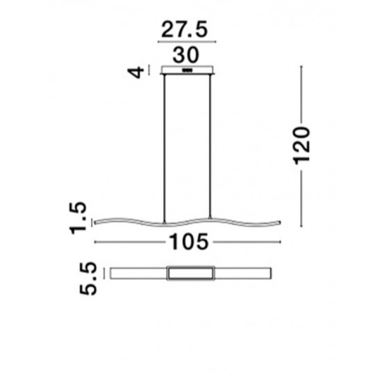 Lustra Plafon CESENA Nova Luce Modern, Led, 81002002, Grecia
