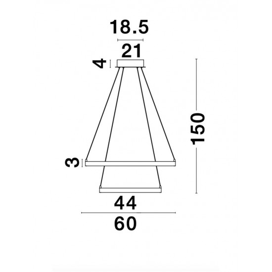 Suspensie LEON Nova Luce Modern, Led, 8100281, Grecia