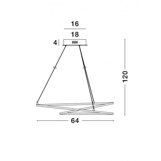 Suspensie PLASENCIA Nova Luce Modern, Led, 81007202, Grecia