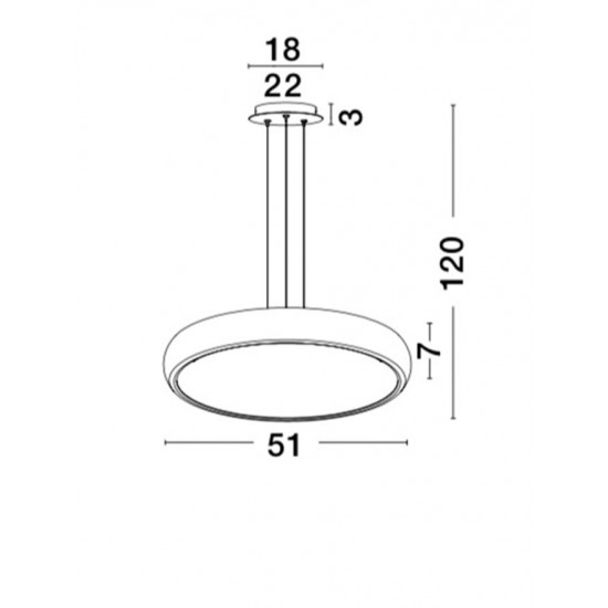 Suspensie GAP Nova Luce Modern, Led, 8100987, Grecia