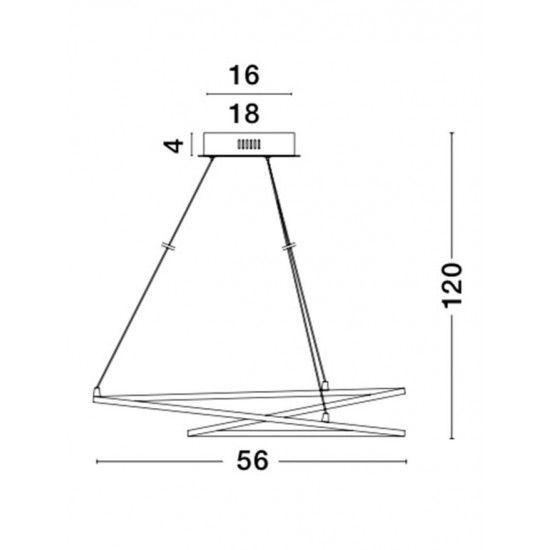 Suspensie VIAREGGIO Nova Luce Modern, Led, 8101202, Grecia