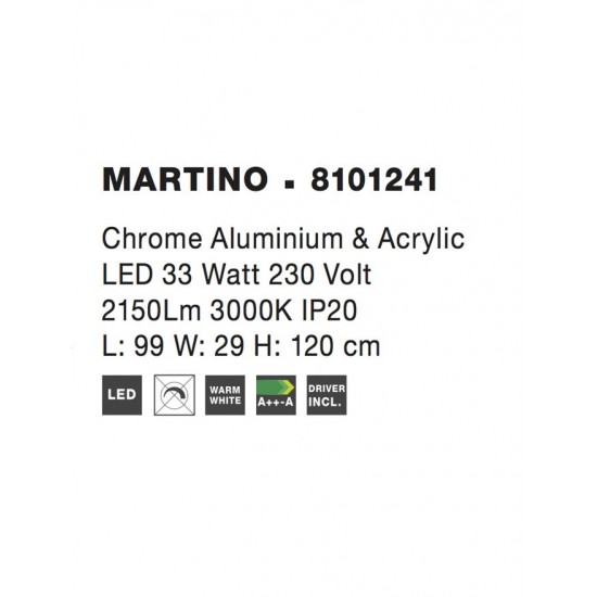 Suspensie MARTINO Nova Luce Modern, Led, 8101241, Grecia