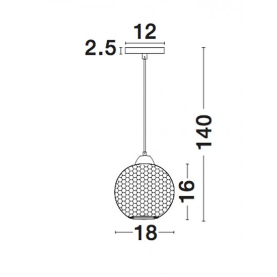 Pendul VIENTI Nova Luce Modern, E27, 8103991, Grecia
