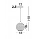 Pendul VIENTI Nova Luce Modern, E27, 8103991, Grecia