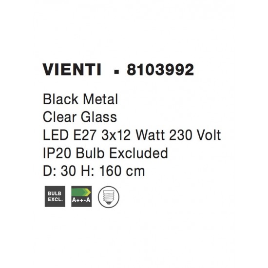 Suspensie VIENTI Nova Luce Modern, E27, 8103992, Grecia