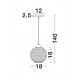 Pendul VIENTI Nova Luce Modern, E27, 8103993, Grecia