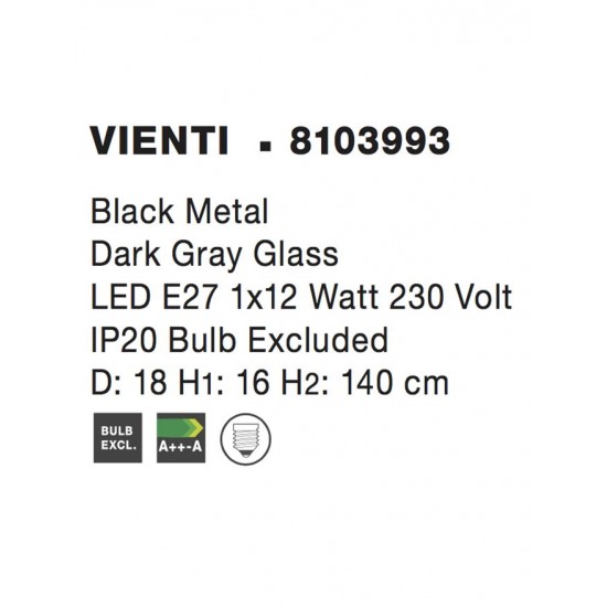 Pendul VIENTI Nova Luce Modern, E27, 8103993, Grecia