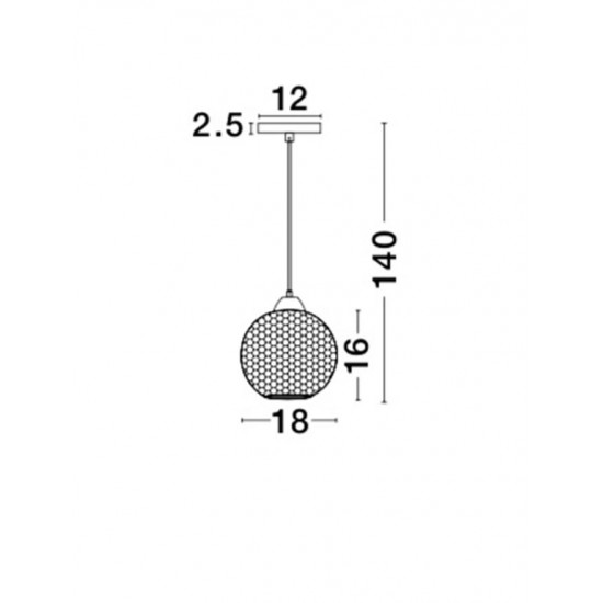 Pendul VIENTI Nova Luce Modern, E27, 8103995, Grecia