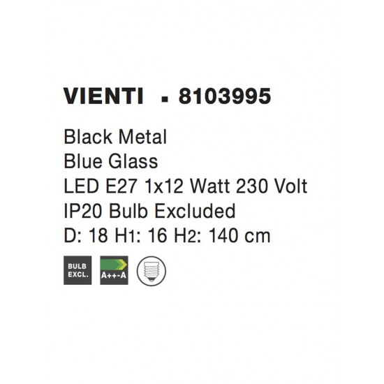 Pendul VIENTI Nova Luce Modern, E27, 8103995, Grecia