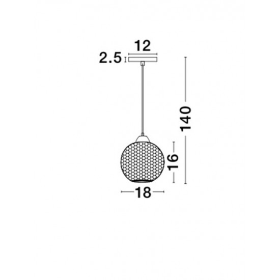Pendul VIENTI Nova Luce Modern, E27, 8103996, Grecia