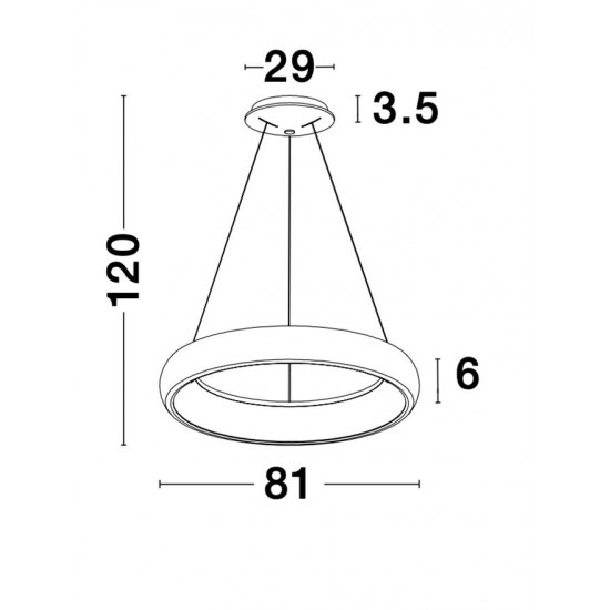 Suspensie ALBI Nova Luce Modern, Led, 8105609, Grecia