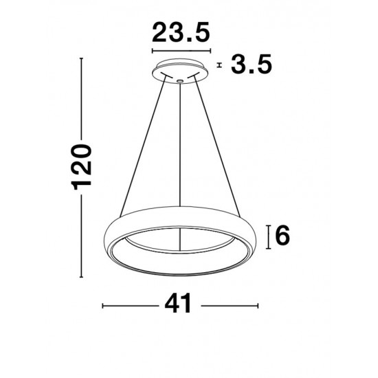 Suspensie ALBI Nova Luce Modern, Led, 8105618, Grecia
