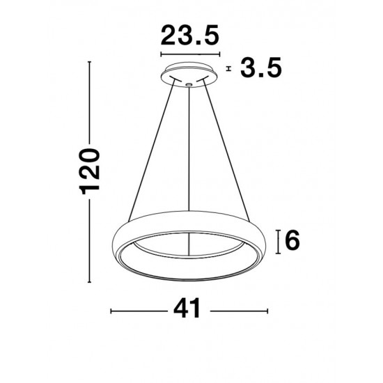 Suspensie ALBI Nova Luce Modern, Led, 8105620, Grecia