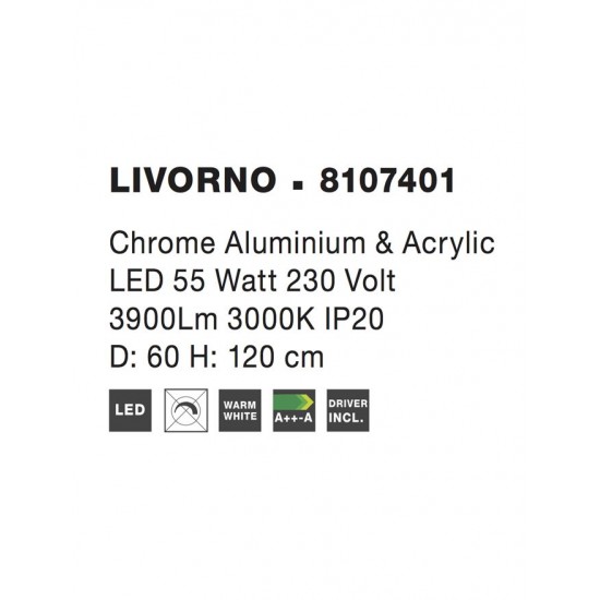 Suspensie LIVORNO Nova Luce Modern, Led, 8107401, Grecia