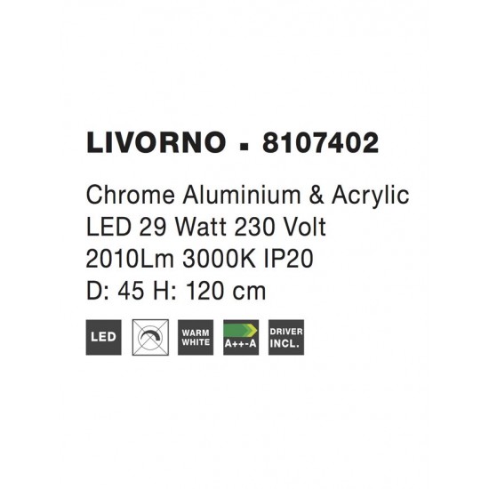 Suspensie LIVORNO Nova Luce Modern, Led, 8107402, Grecia