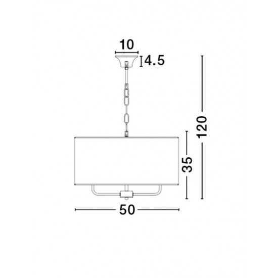 Suspensie ELIZABETH Nova Luce Clasic, E14, 8120041, Grecia