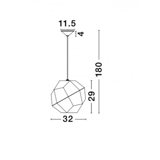 Pendul FOGGIA Nova Luce Modern, E27, 82148732, Grecia