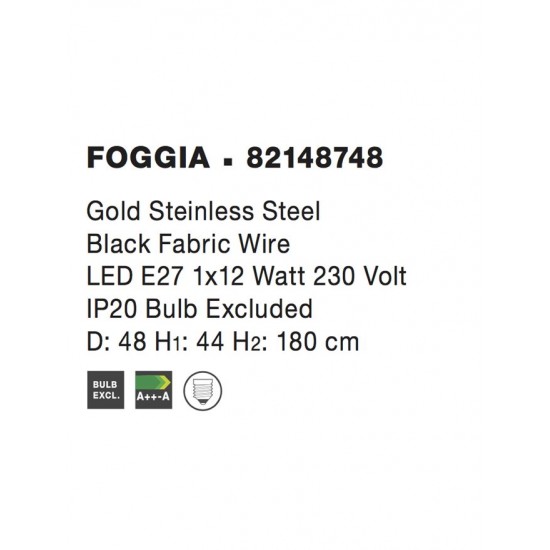 Pendul FOGGIA Nova Luce Modern, E27, 82148748, Grecia
