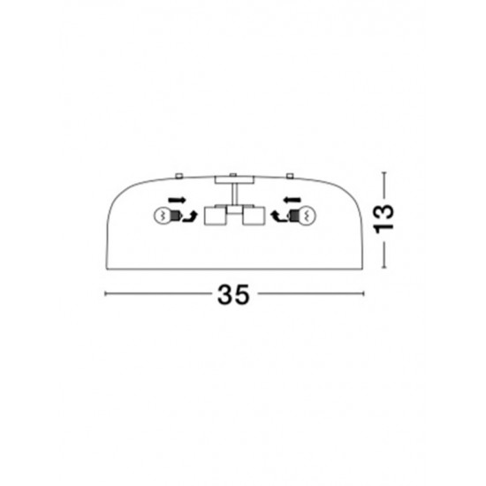 Plafoniera PERLETO Nova Luce Modern, E27, 826806, Grecia