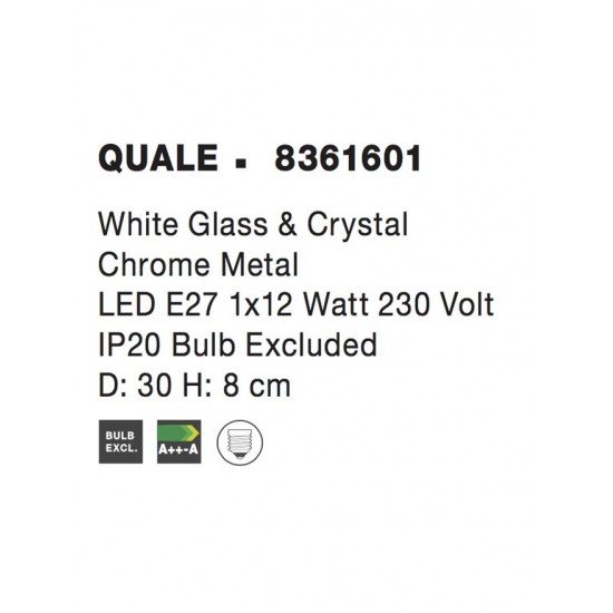 Plafoniera QUALE Nova Luce Modern, E27, 8361601, Grecia