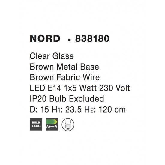 Pendul NORD Nova Luce Modern, E14, 838180, Grecia