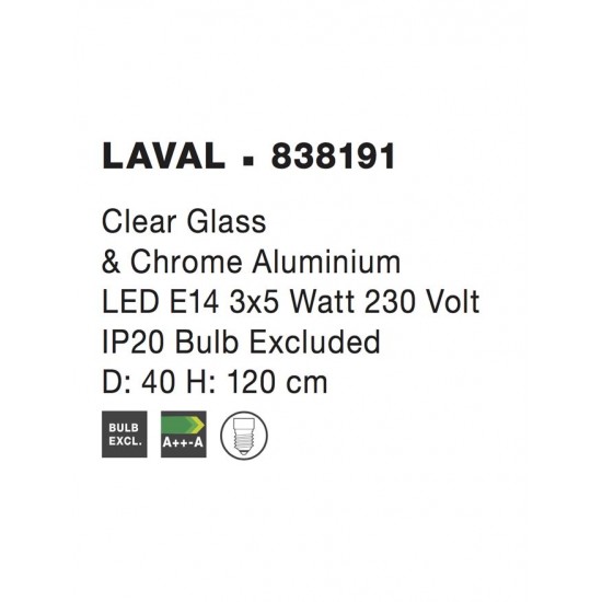 Suspensie LAVAL Nova Luce Elegant, E14, 838191, Grecia